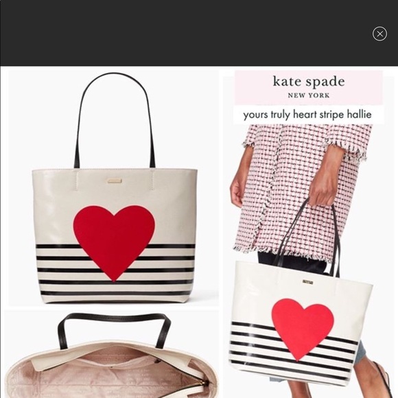 kate spade Handbags - KATE SPADE YOURS TRULY STRIPE HALLIE BAG